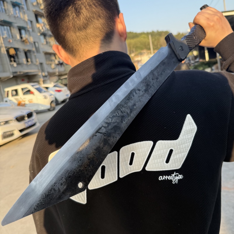 龙泉刀一体刀弹簧钢刀红军抗日大刀武术影视抗战牛尾刀户外未开刃
