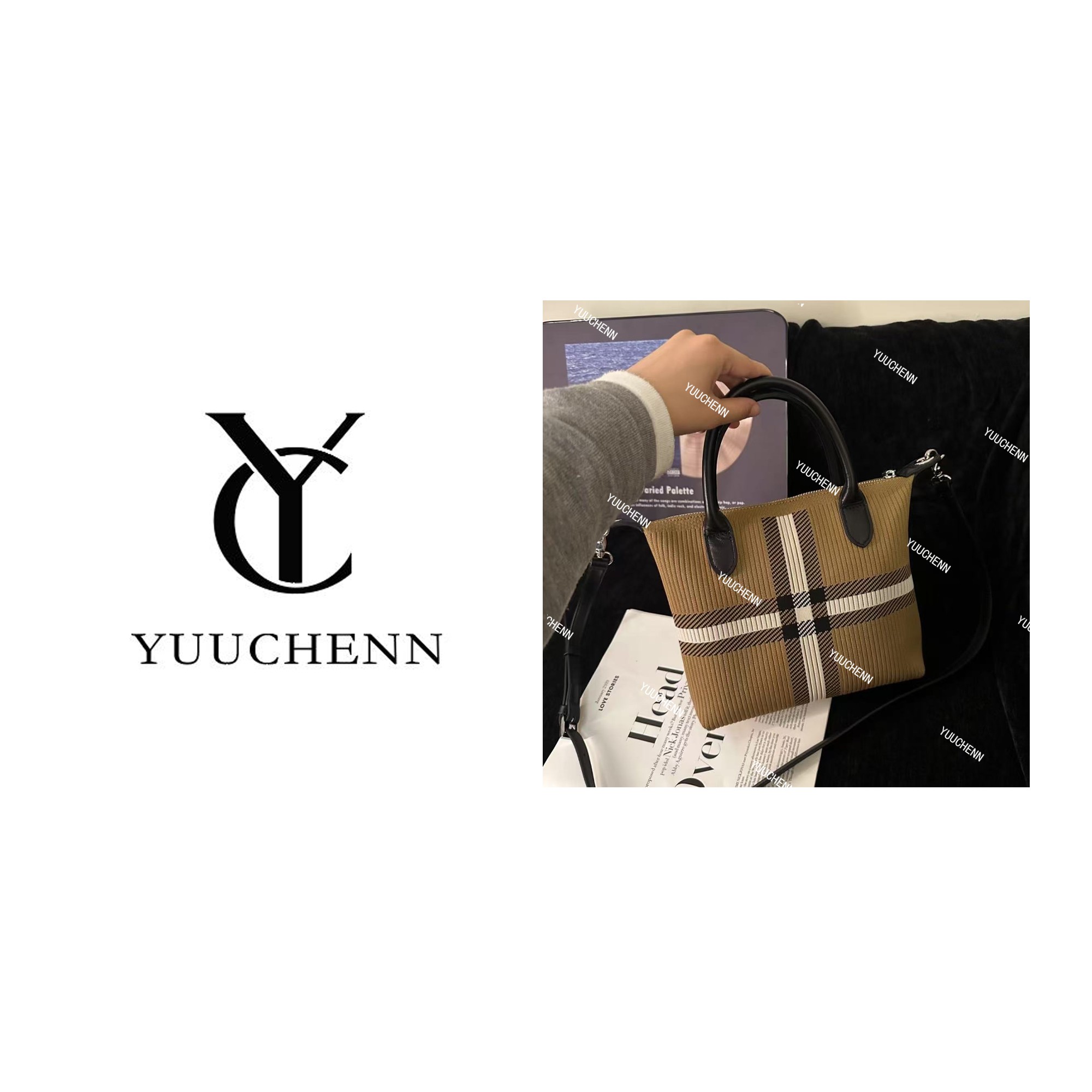 YUUCHENN/22cm原创设计高定真皮包 HH7286