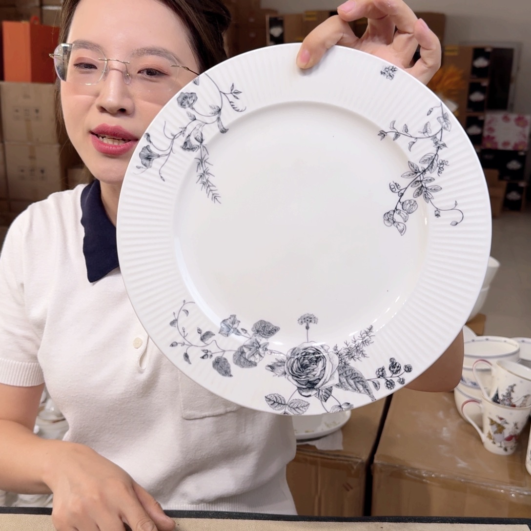 骨瓷10.5英寸平盘27cm一个大盘