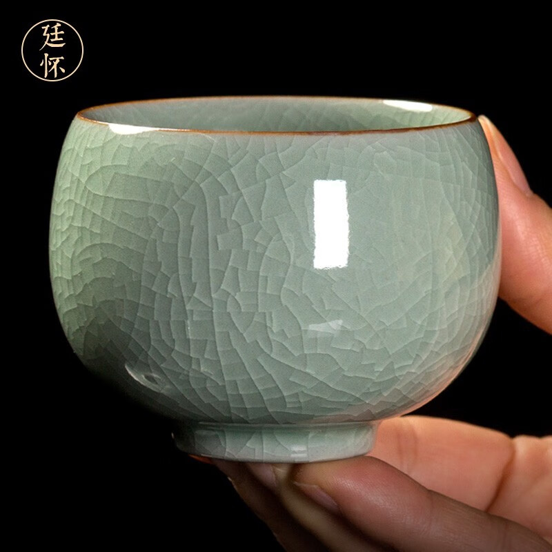 廷怀窑李廷怀手作单个茶杯圆融手工北宋张公巷卵正宗汝窑主人杯