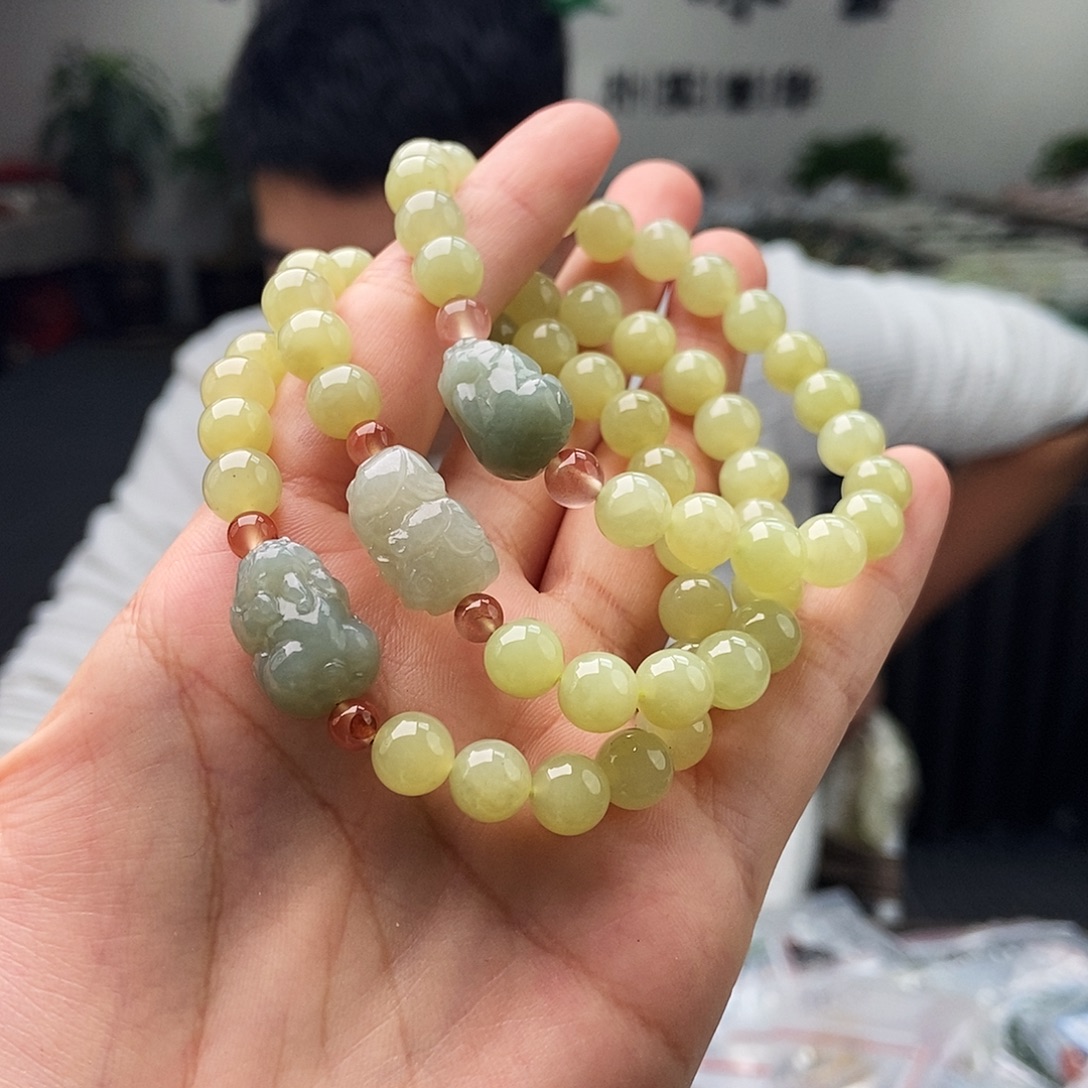 和田玉未镶嵌颈饰手串 颜色多样性发拍一发一