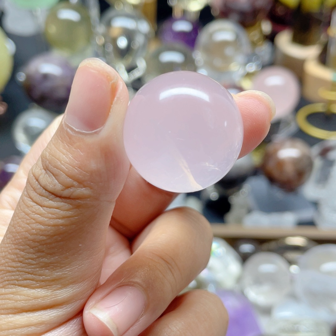 六芒星光粉晶未镶嵌水晶