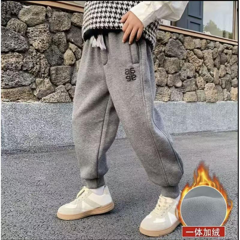 201126童装男童休闲卫裤2025冬宝宝韩版潮酷洋气休闲加绒男童卫裤