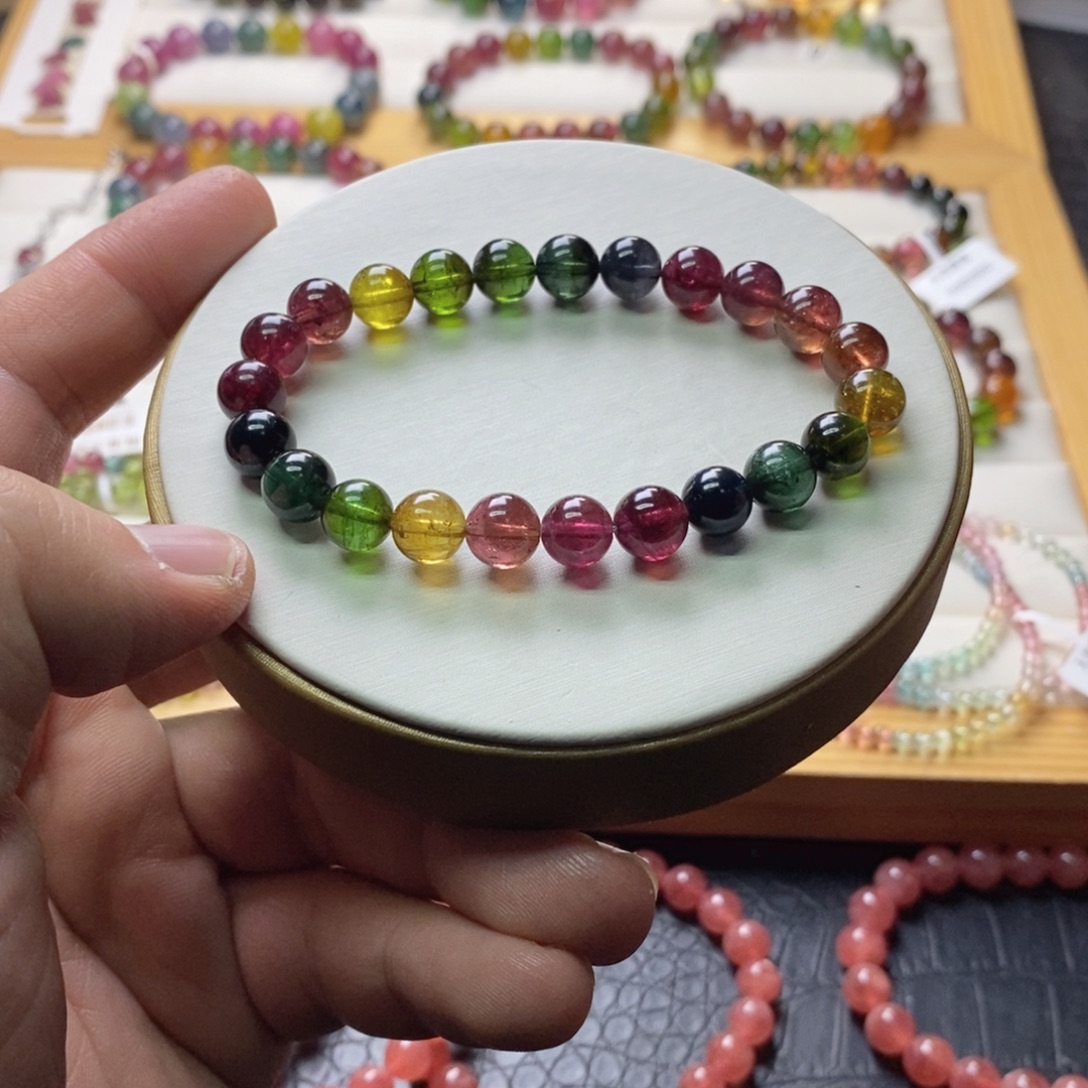 碧玺未镶嵌碧玺手链