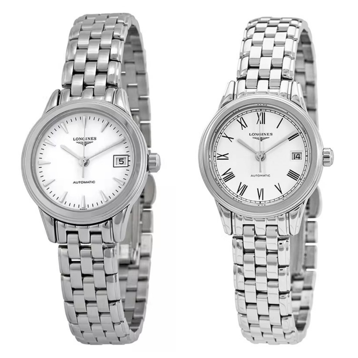 99新 Longines/浪琴 军旗274/机械/白盘钢带/表径26mm/女士腕表  