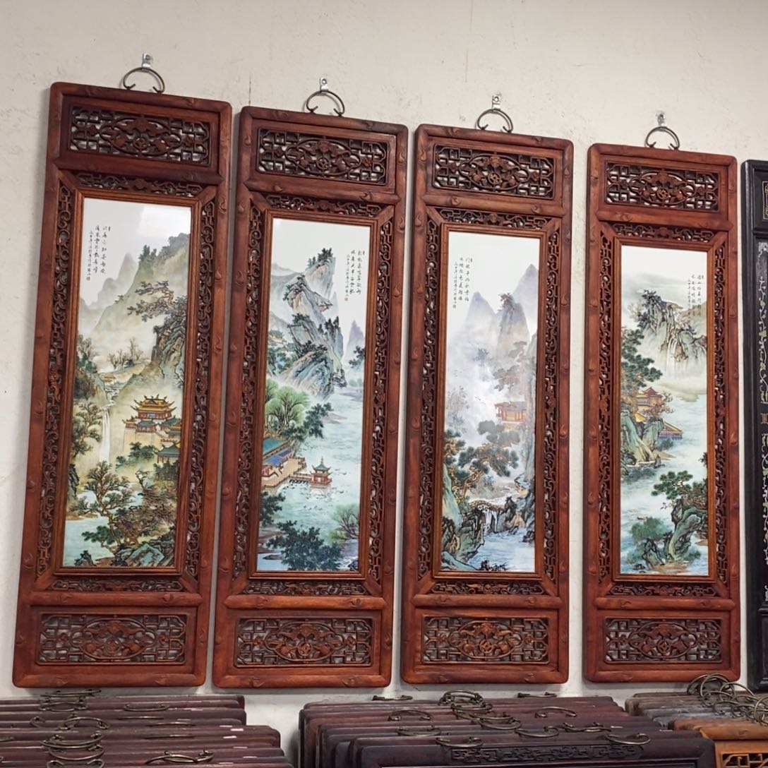 瓷120*36*4 景德镇瓷板画柴窑烧制