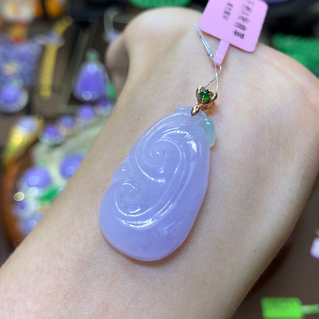 【闪购商品】翡翠颈饰18K金镶嵌翡翠