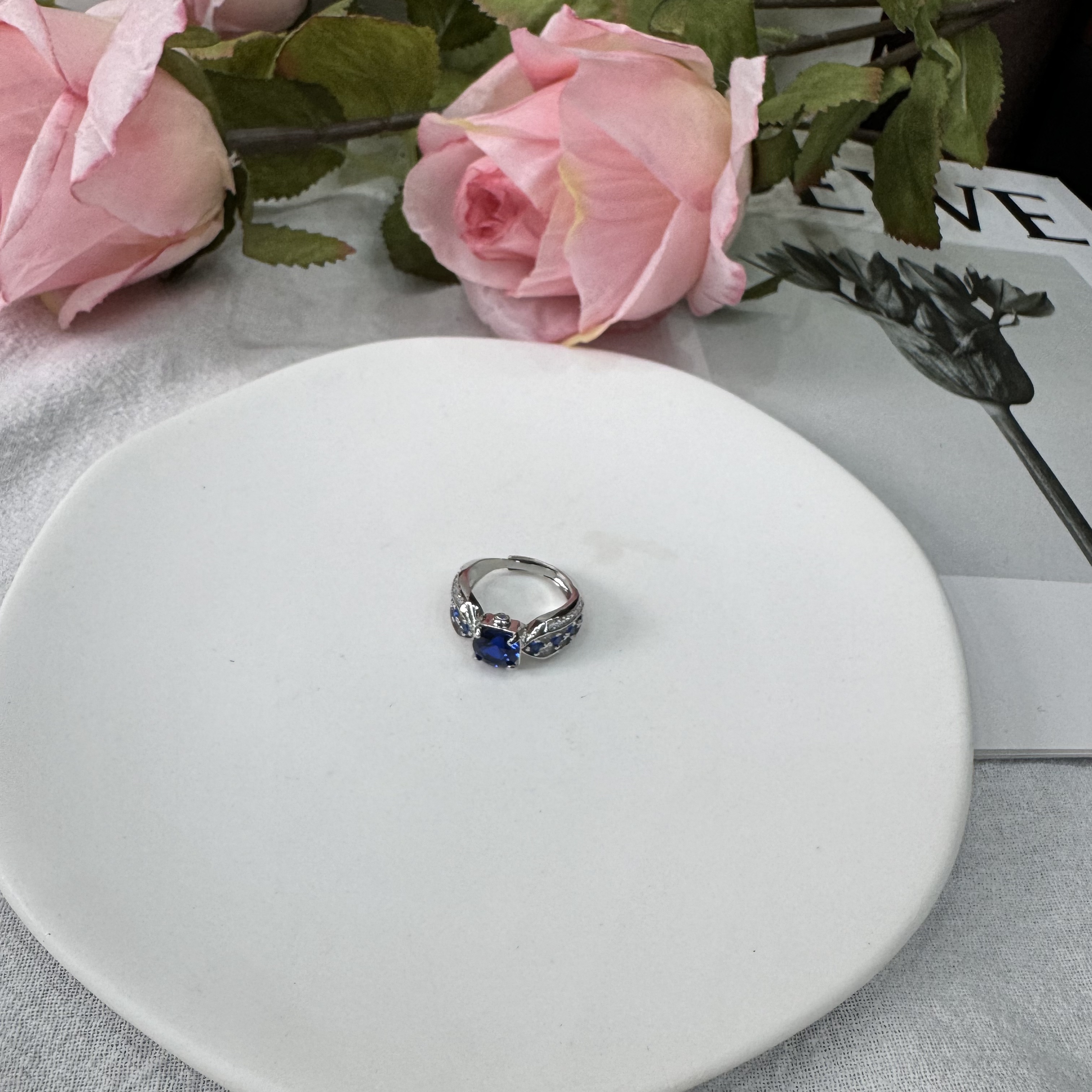 高定珠宝蓝宝戒指HF1272S098