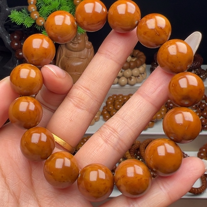 手串紫金鼠卡15.5半实心光珠