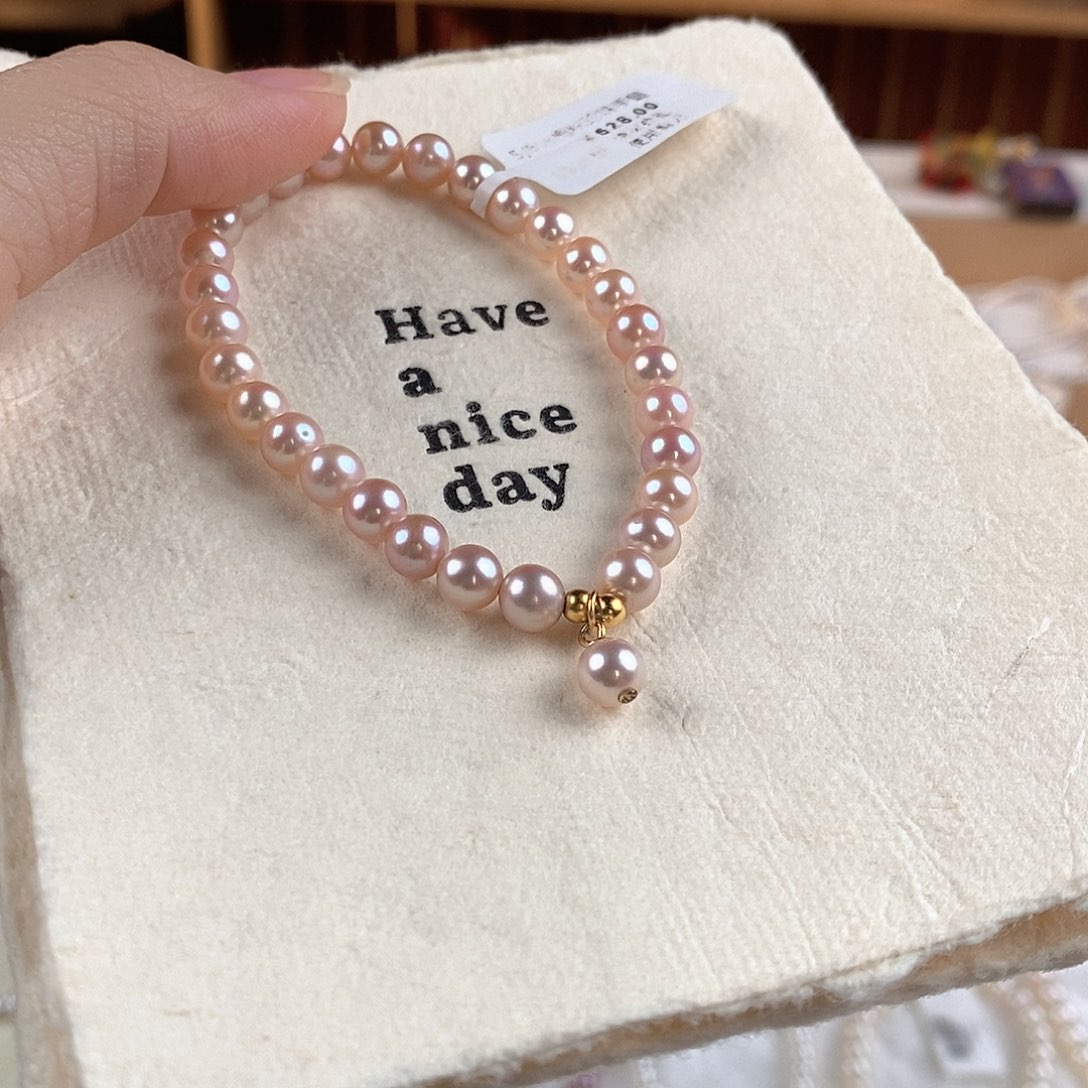 淡水珍珠银S925镶嵌手绳