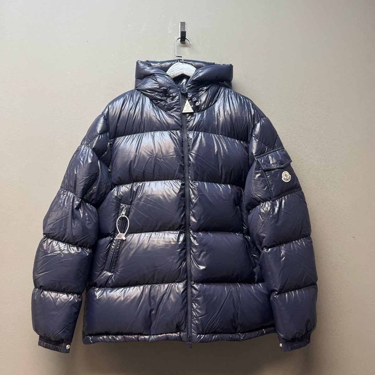 Moncler盟可睐/22079/Ecrins 连帽夹克羽绒服 蓝色 7码 全新带吊