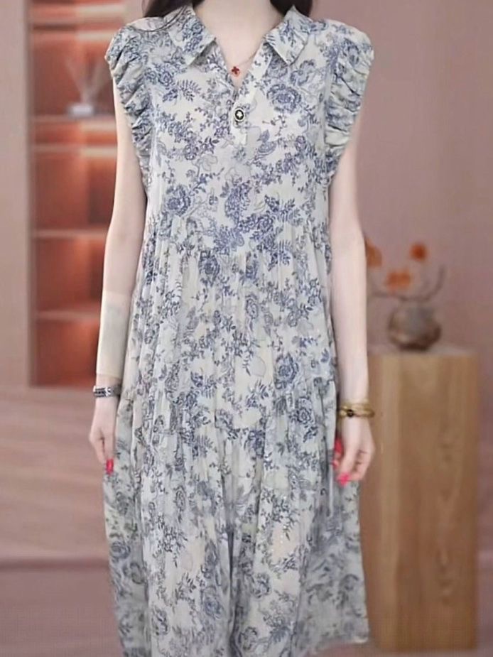 【运费补贴】连衣裙2025夏季新款时尚气质显瘦遮肚子优雅中长款裙子