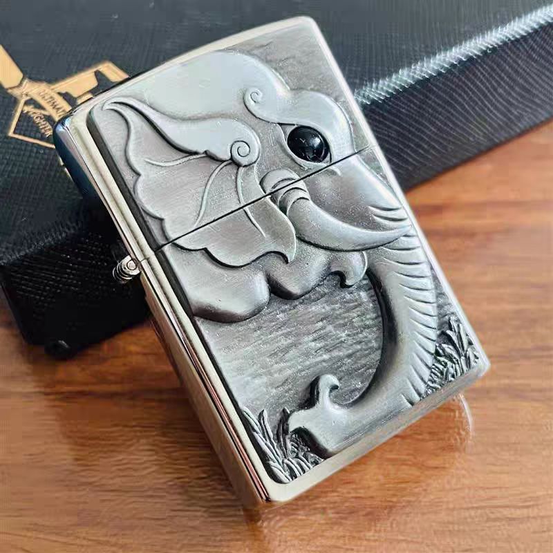 ZIPPO/之宝防风打火机复古象神送高档礼盒DY9910QT