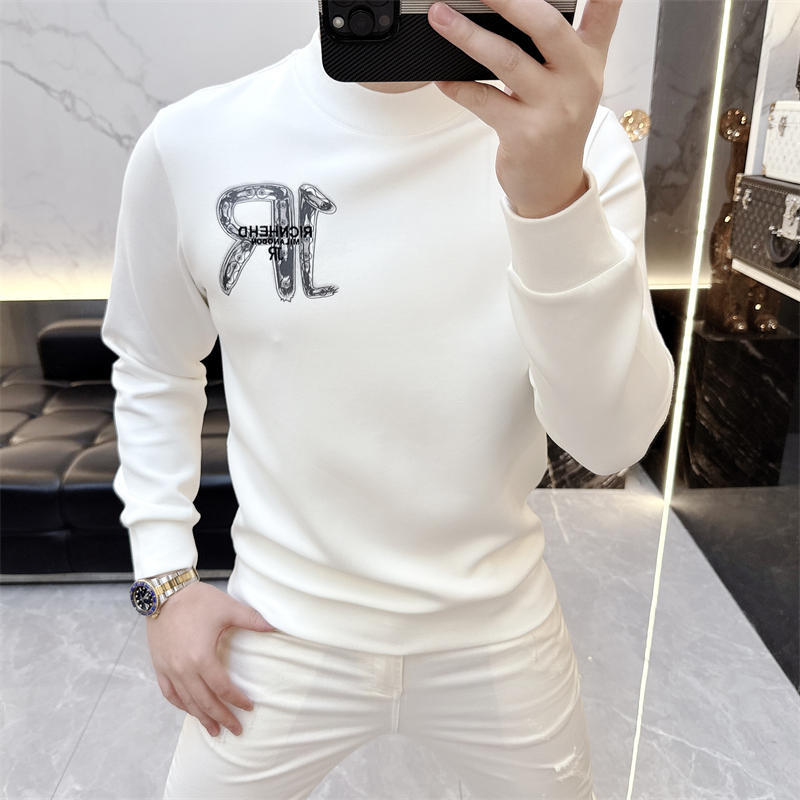 冰希高定.晕染帅气印花男士圆领高品质磨毛保暖卫衣2025冬季新款