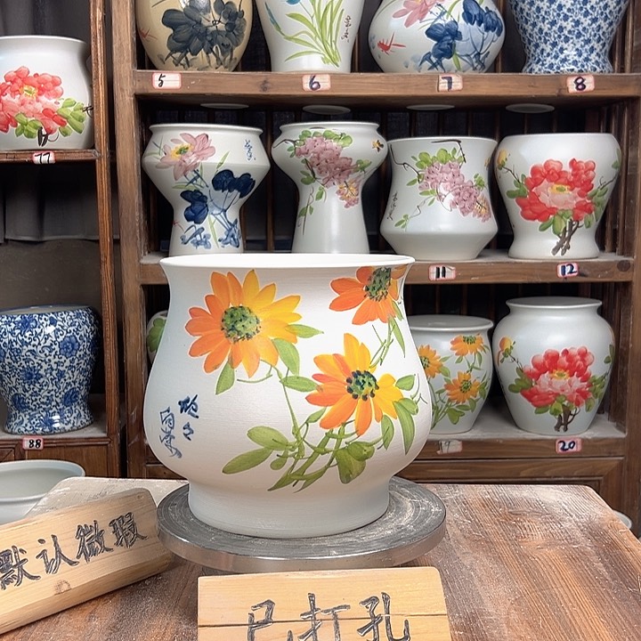 摆件高20口20向日葵款新款陶瓷