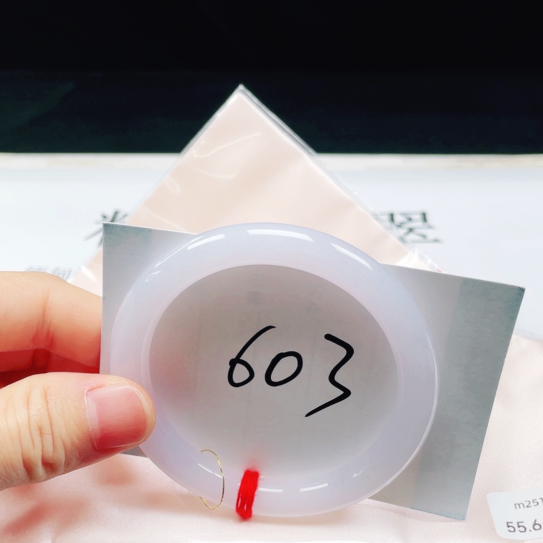 翡翠未镶嵌手镯（圆镯）圆条55➕