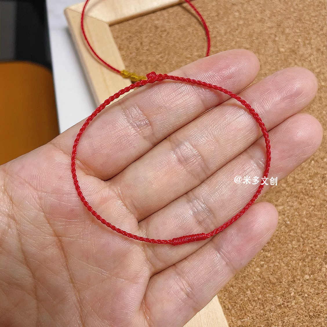 非金属布艺手链 素绳红绳手链蜡线手工编制简约百搭配饰品男女款