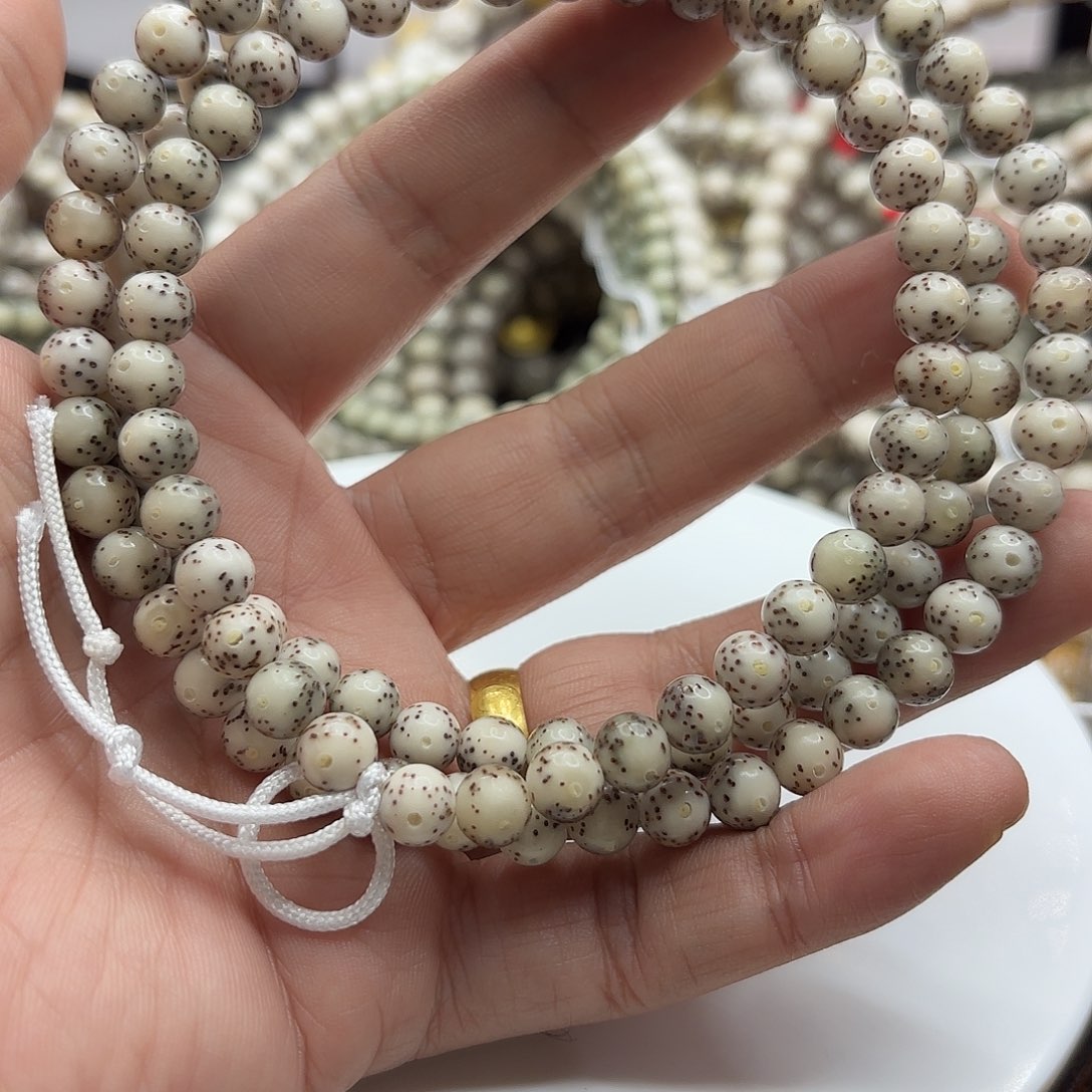 手串星月菩提7龙蛋果冻大留白