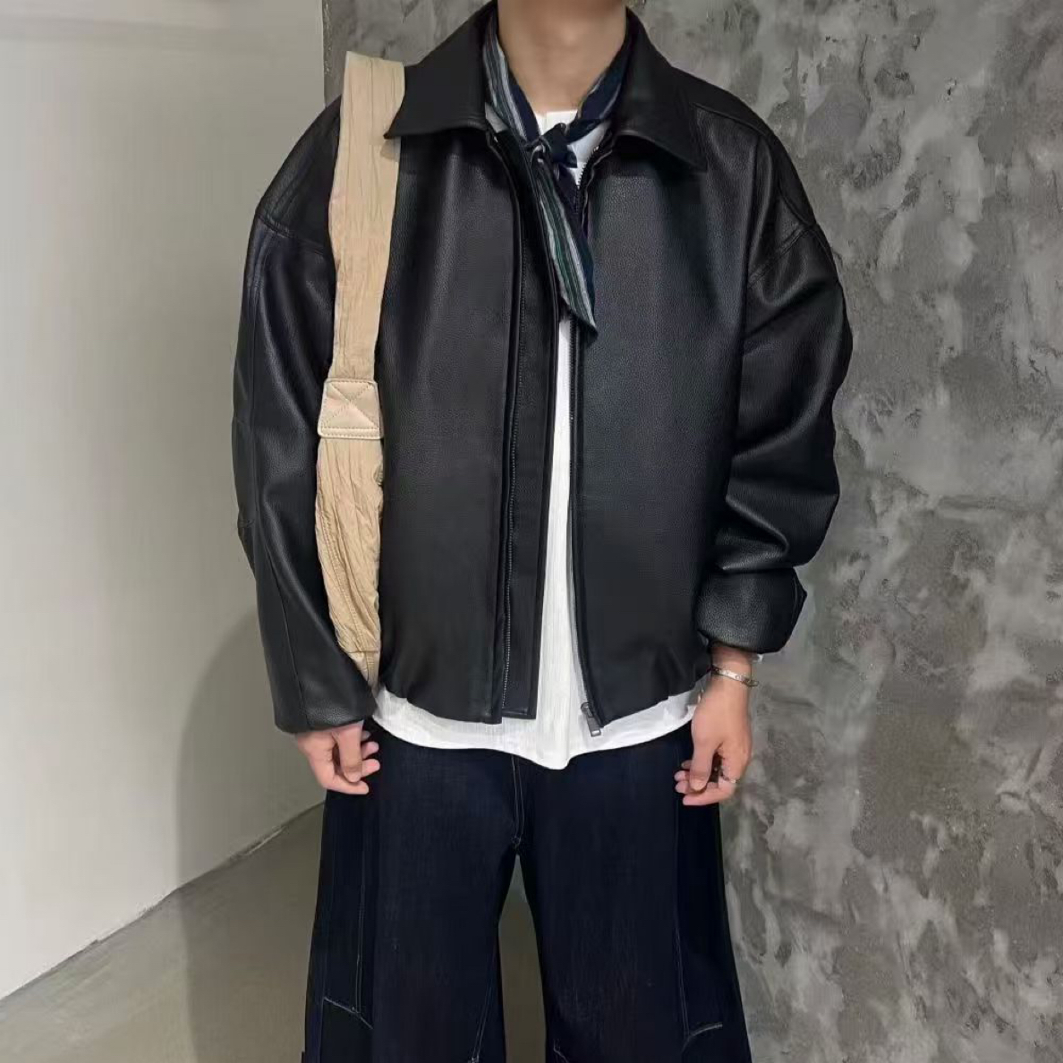 RARE SEAVA休闲简奢日式韩版夹克PU潮流时尚洋气百搭联名款