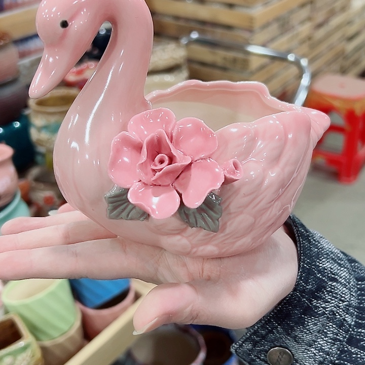 有孔.凑满10元发货多肉陶瓷花盆！