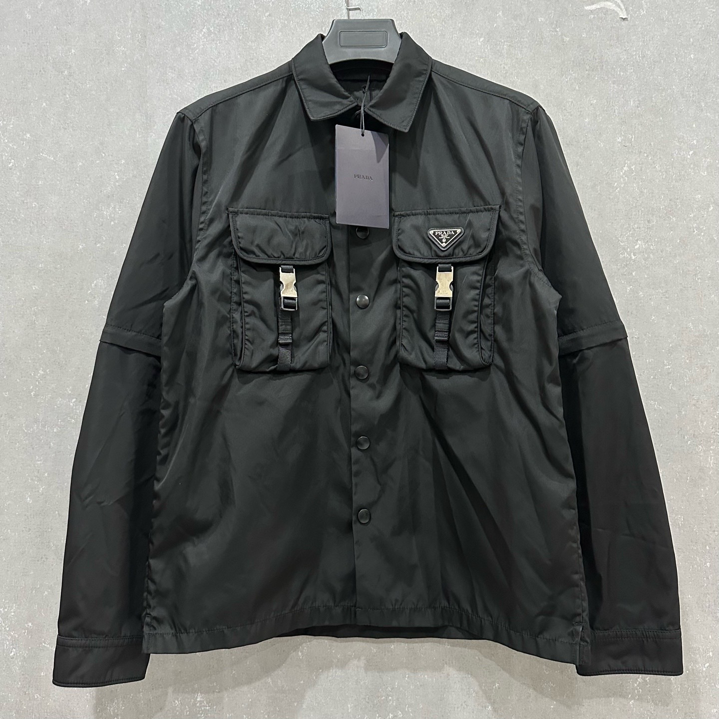 未使用 Prada/普拉达 尼龙可拆卸衬衫外套S码/004544
