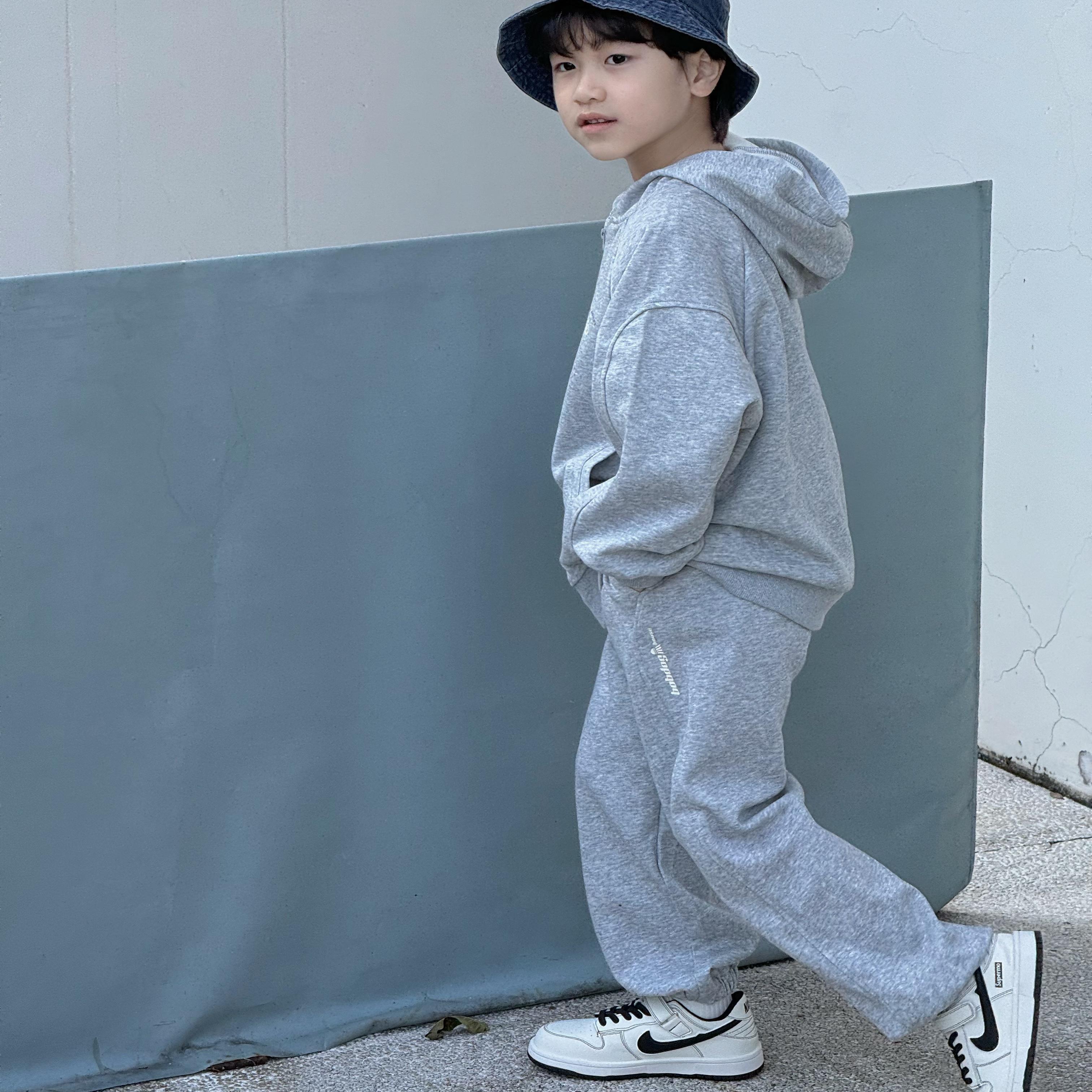 儿童休闲套装韩版卫衣外套卫裤两件套休闲运动