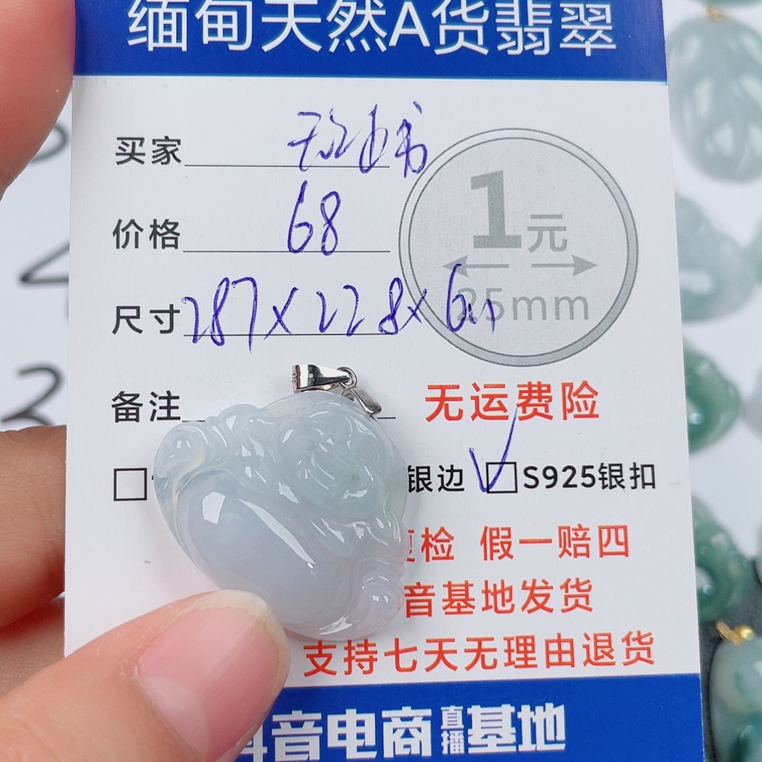 翡翠银S925镶嵌颈饰翡翠