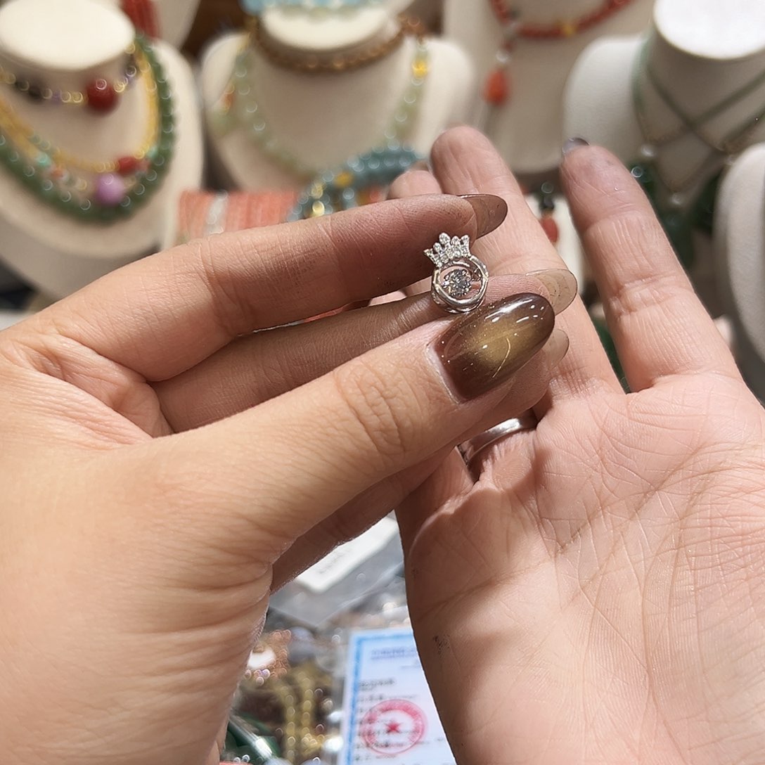 银S925镀金镶嵌吊坠(不含链)玛瑙/玉髓婧*