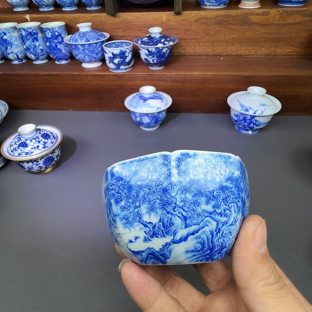 泥塑主人杯手工手绘