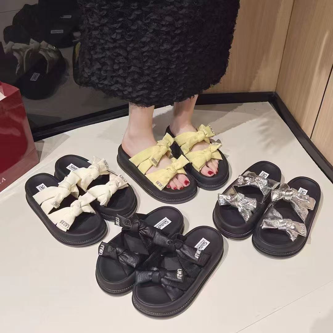 夏休闲款法式拖鞋女新款配裙子仙女风拖鞋2305