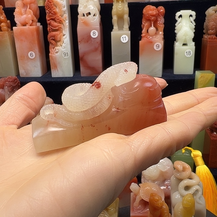 寿山石印石寿山石手工雕刻