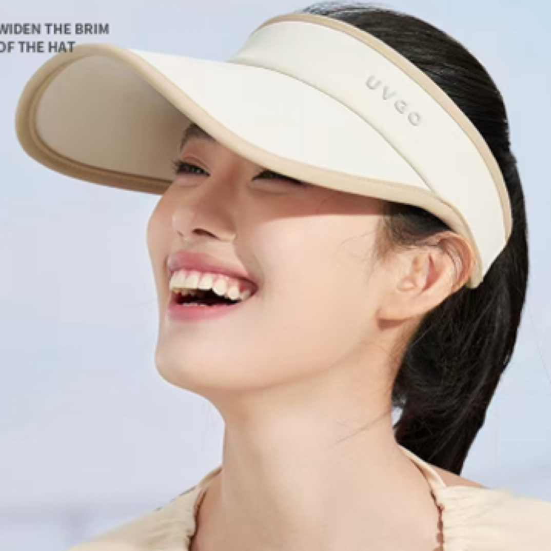 空顶原创设计少年帽子防紫外线防晒帽太阳帽空顶帽骑车无顶