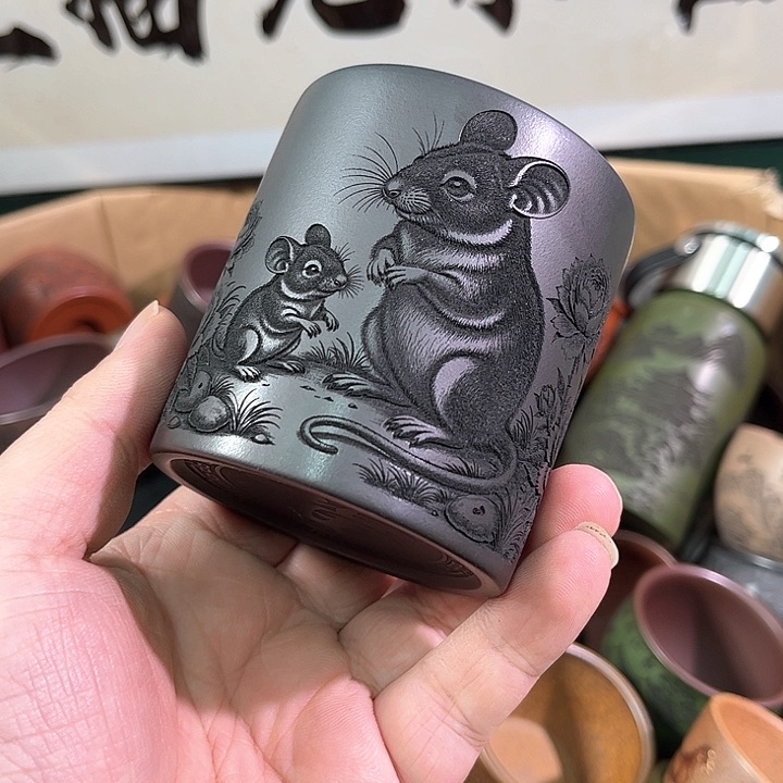 茶杯紫砂全手工紫砂主人杯 