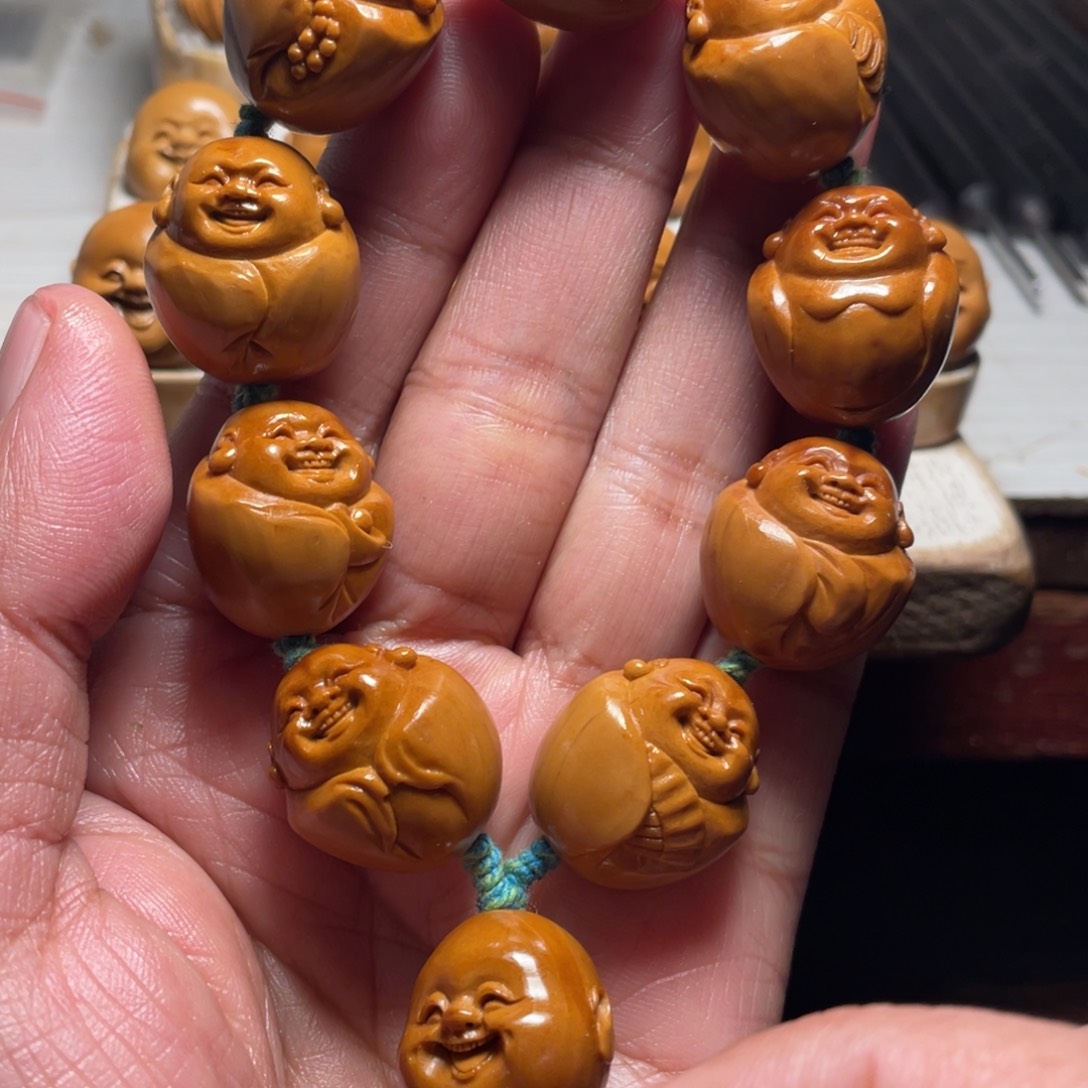 橄榄核手串/手链客户回血2.0铁核八宝弥勒