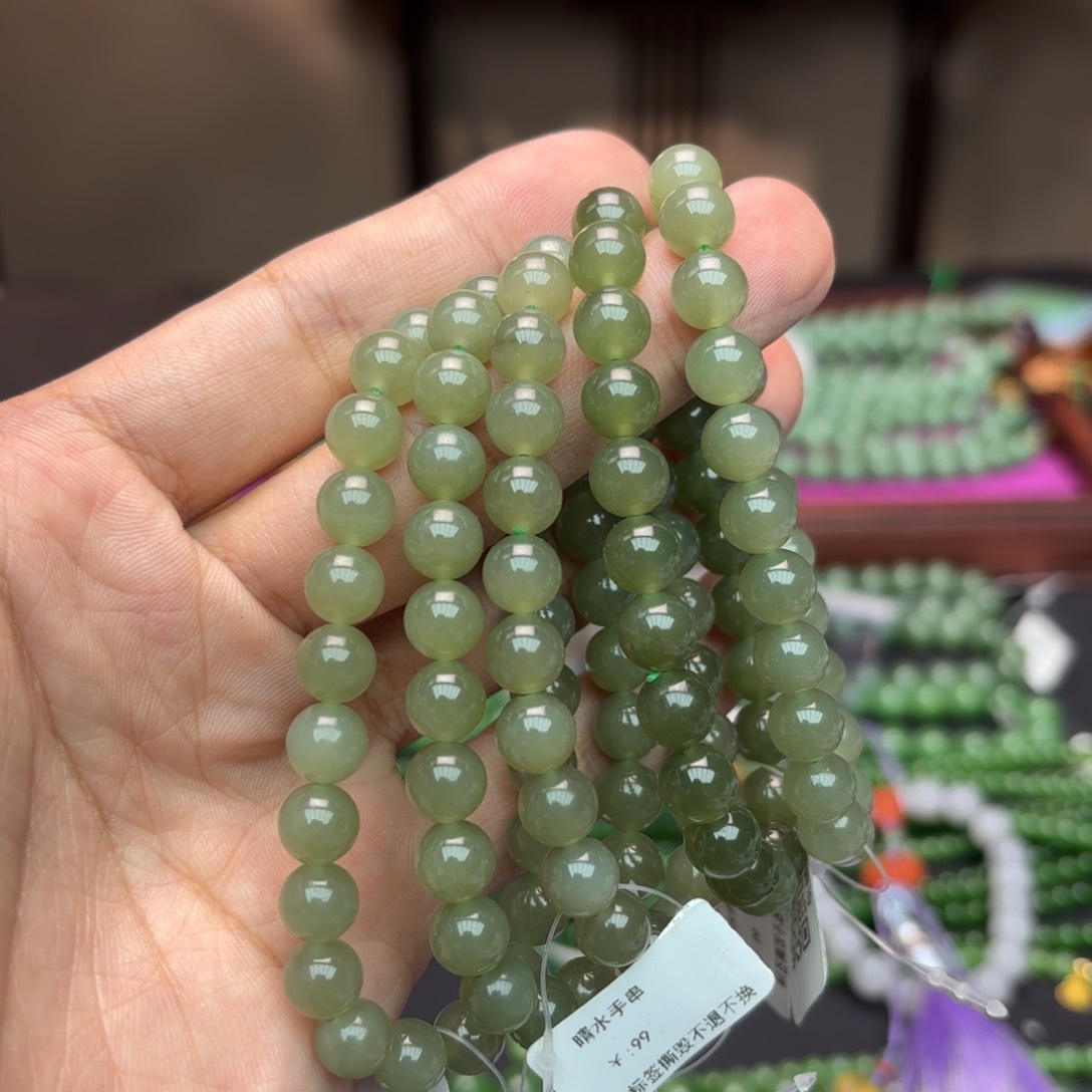 和田玉手链拍一发一多样性未镶嵌