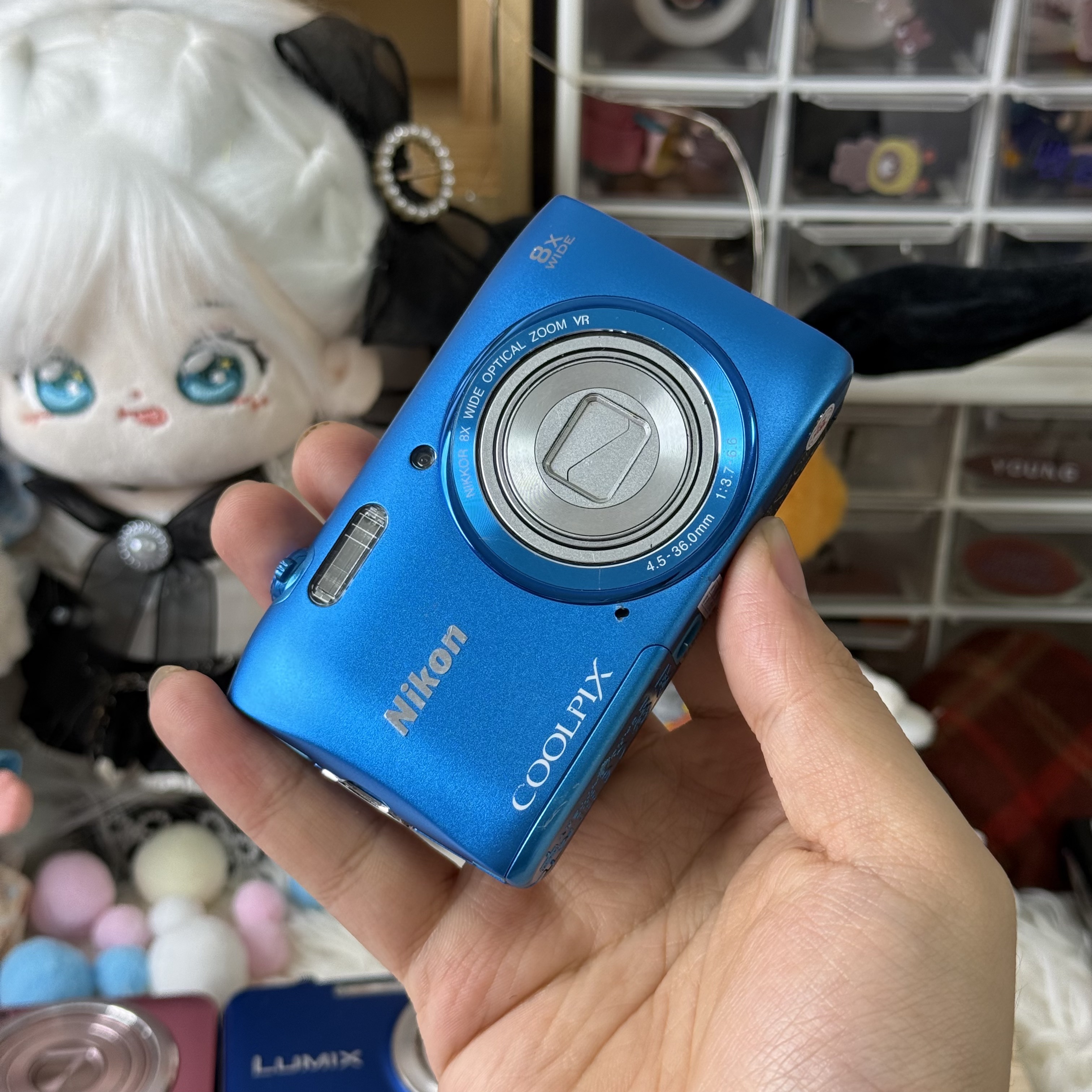 9新 Nikon/尼康 尼康s3600蓝色色彩感好2000万像素滤镜多带配件