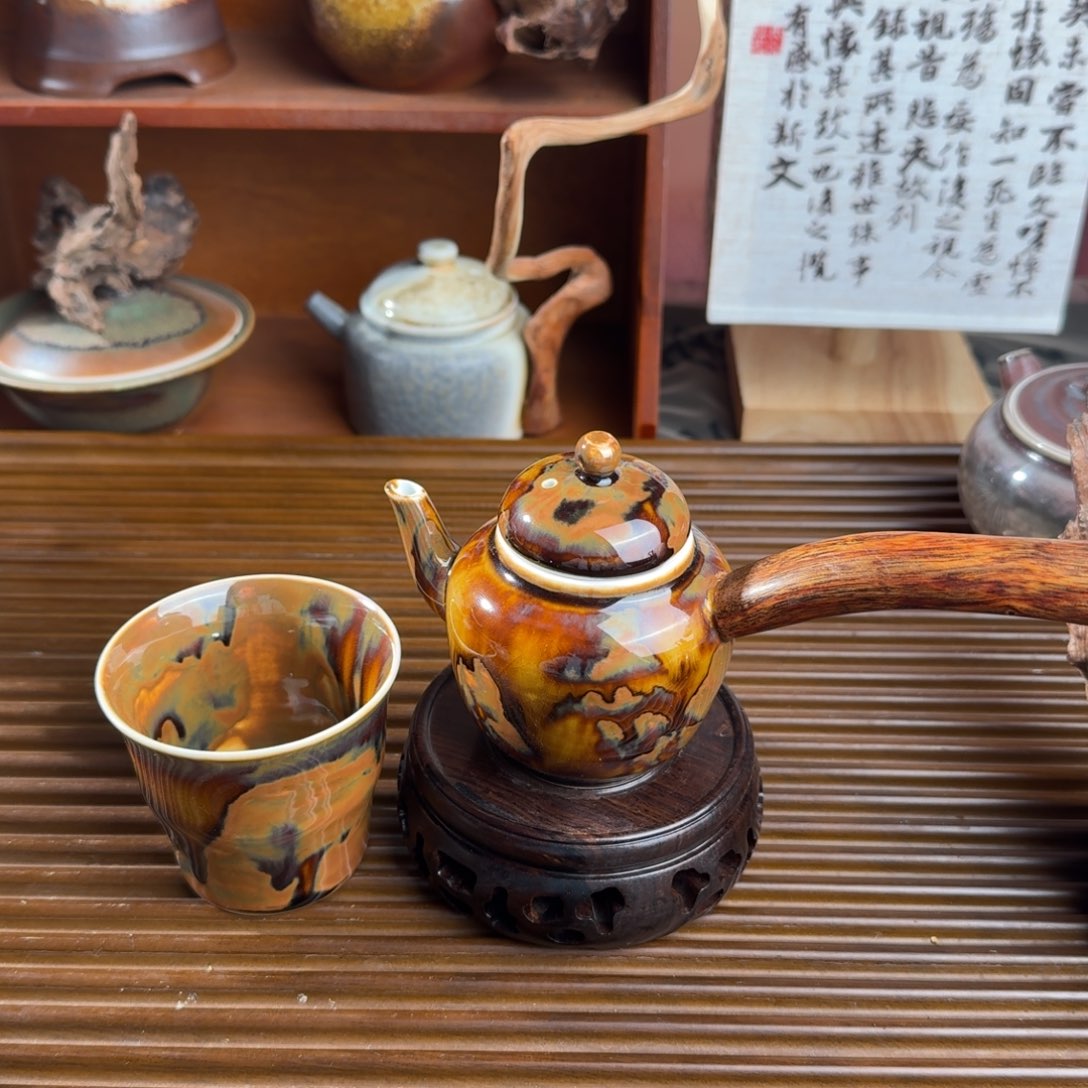 景德镇纯手工柴烧茶器孤品