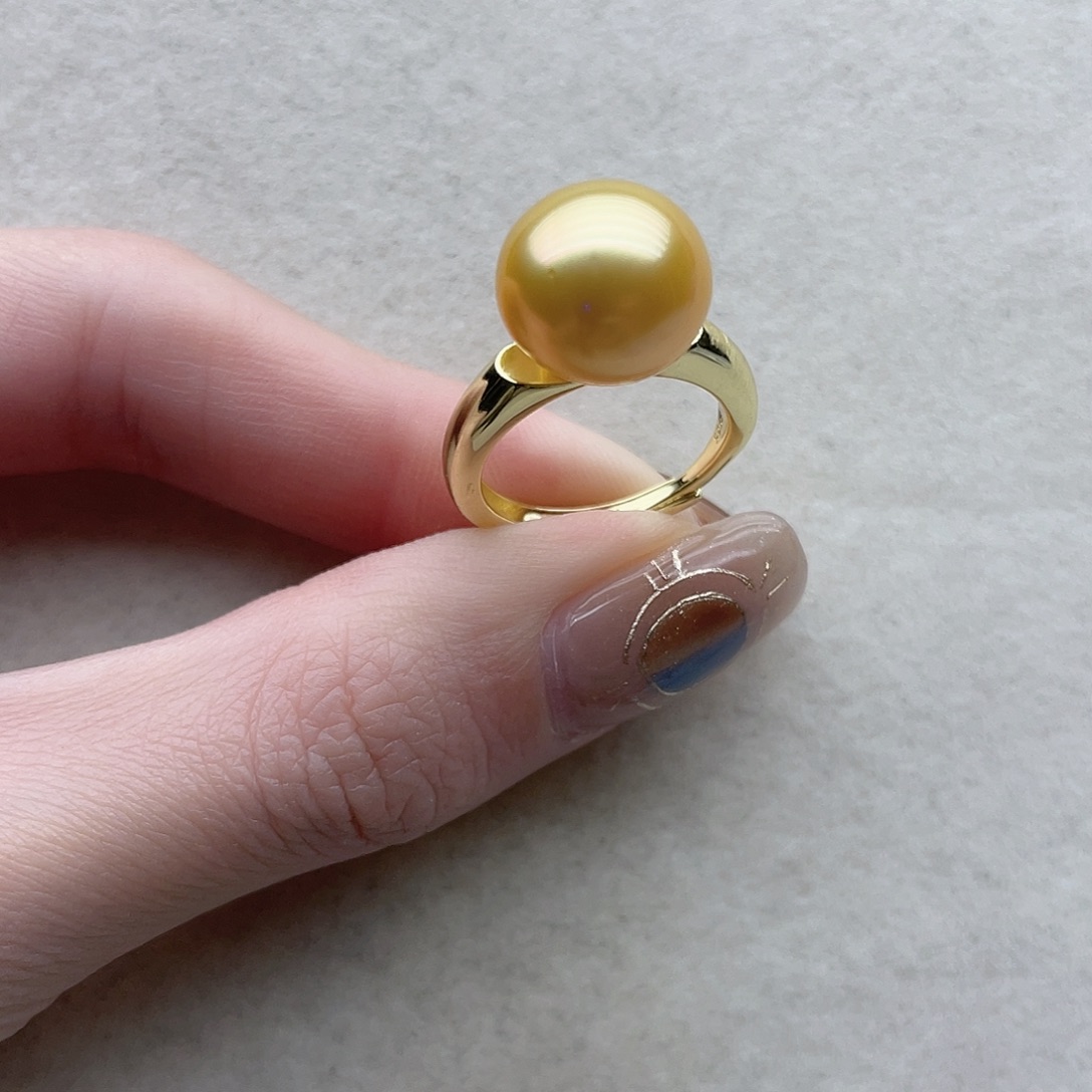 银S925镶嵌海水珍珠戒指80