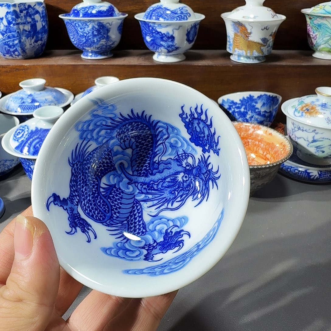 泥塑主人杯手工手绘