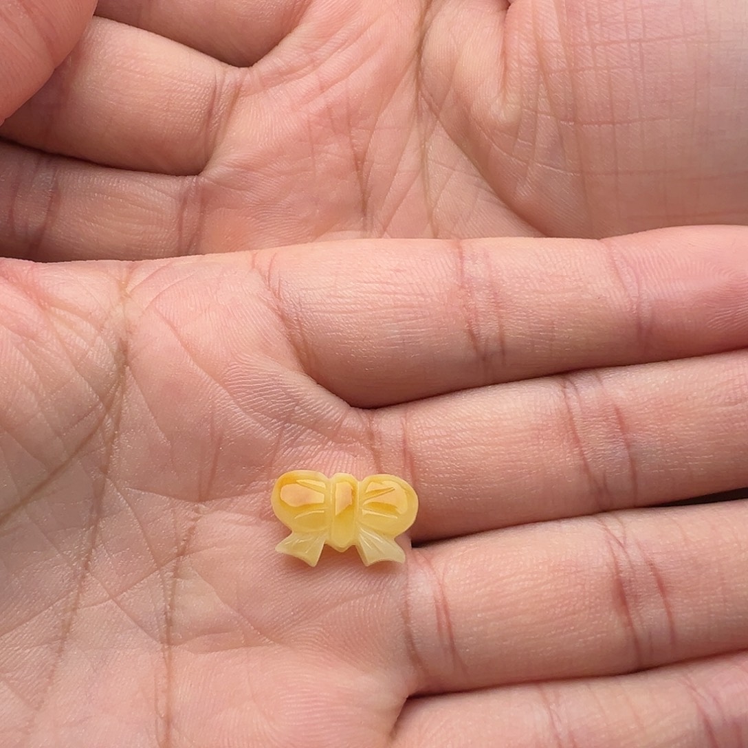 蜜蜡未镶嵌颈饰蝴蝶结提溜吊坠