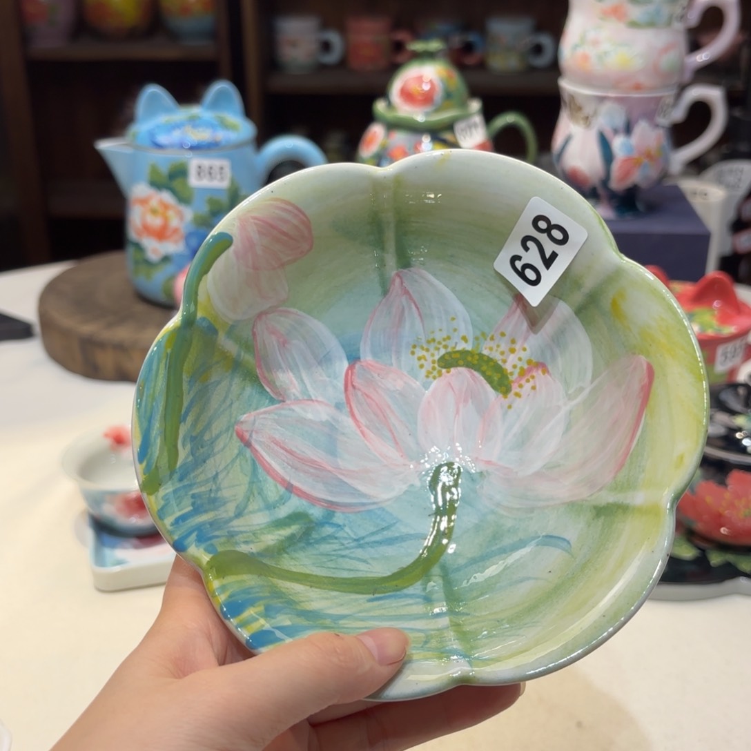 景德镇手绘高温釉下彩陶瓷茶具