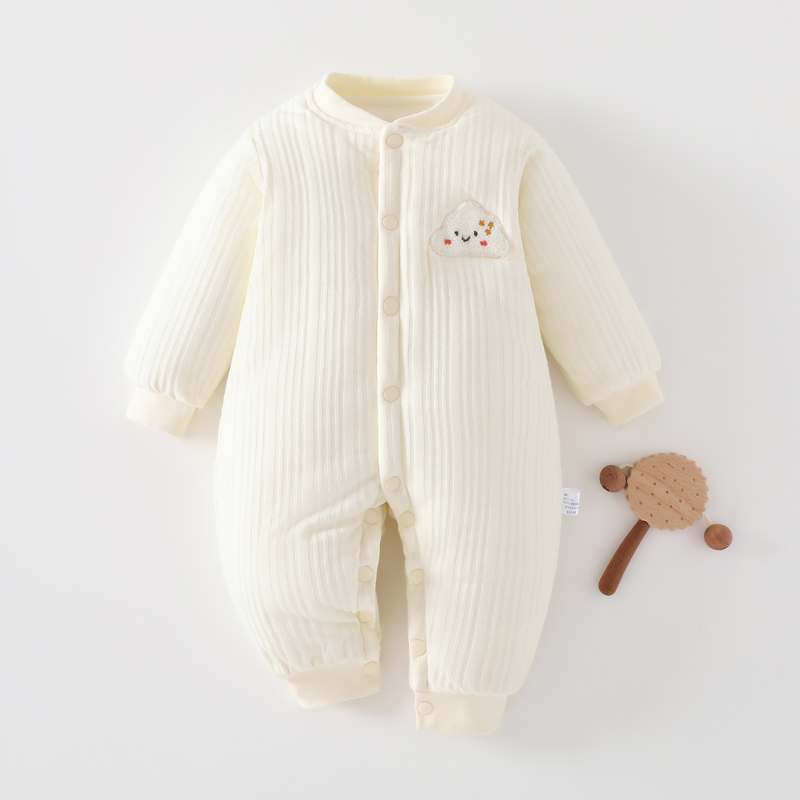 【新款】150克棉衣0-15度秋冬新生儿棉服保暖外套连体衣棉衣爬爬服