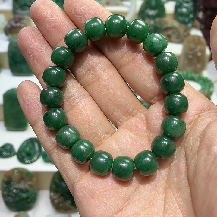 独山玉未镶嵌手串卡11.2