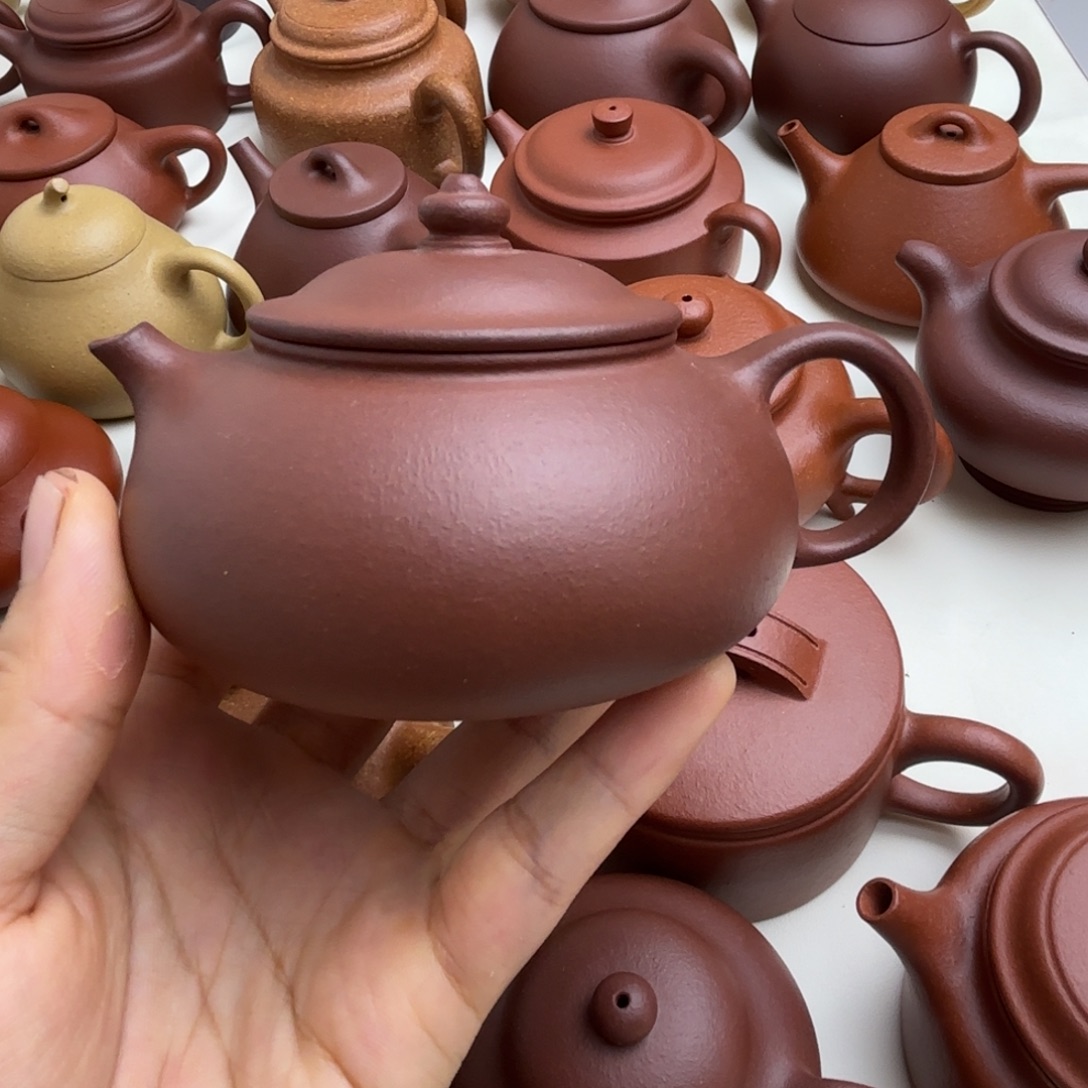 茶壶紫砂紫泥寒江150cc微瑕