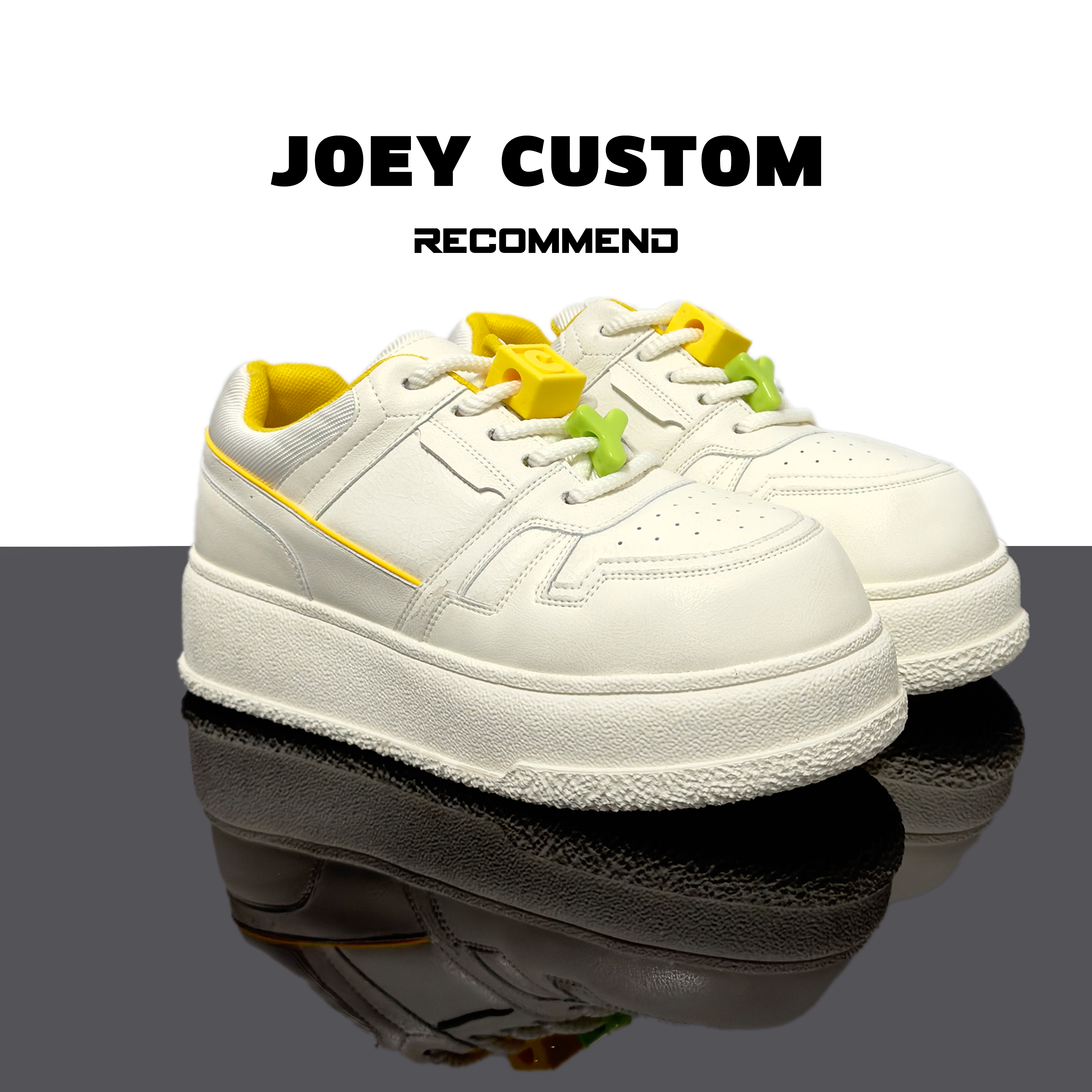 JOEY | 2025春款字母小白鞋厚底增高板鞋女款潮鞋 7056