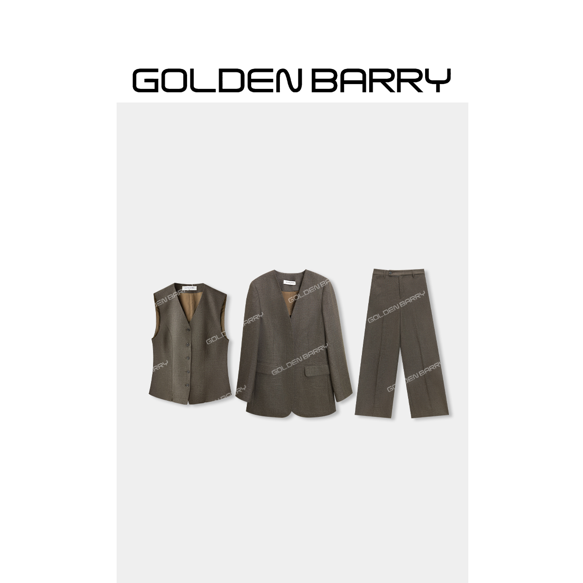 GOLDENBARRY“英伦绅影”老钱风马甲/西装西裤123145/100146/541160