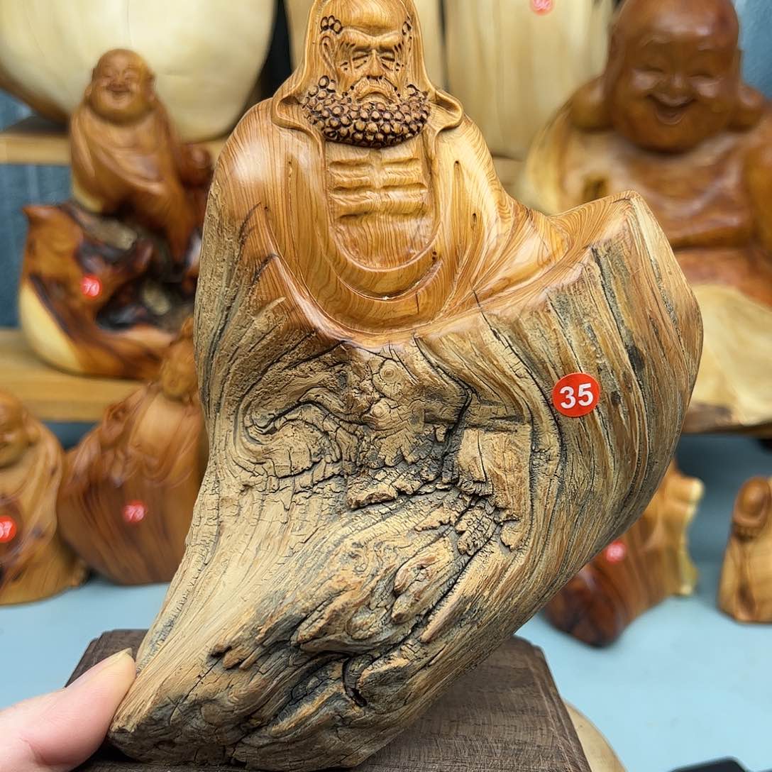 木把**好柏木摆件手把件，