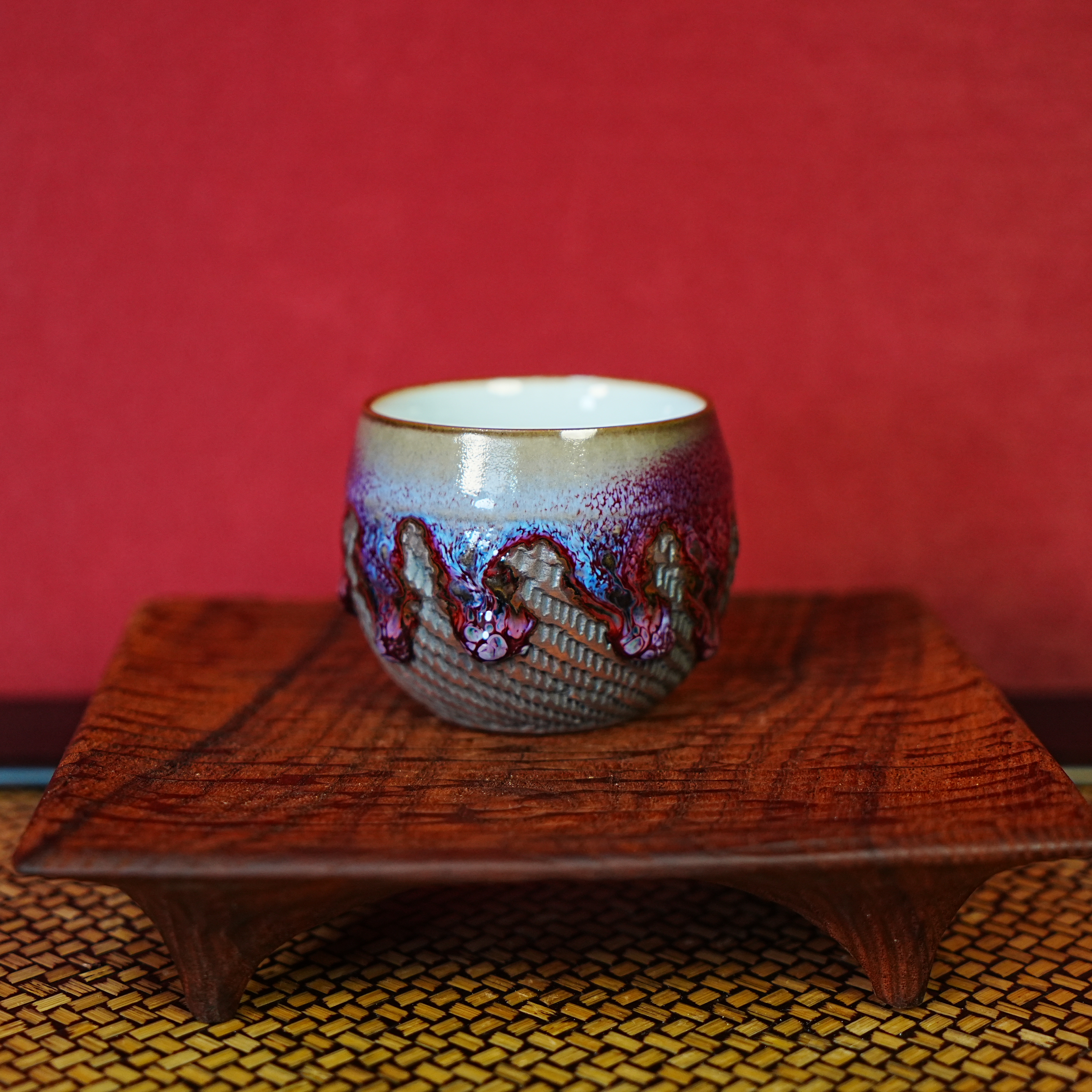 神垕钧瓷【圆融杯】钧瓷名器手工跳刀主人杯陶瓷名窑名器窑变之美