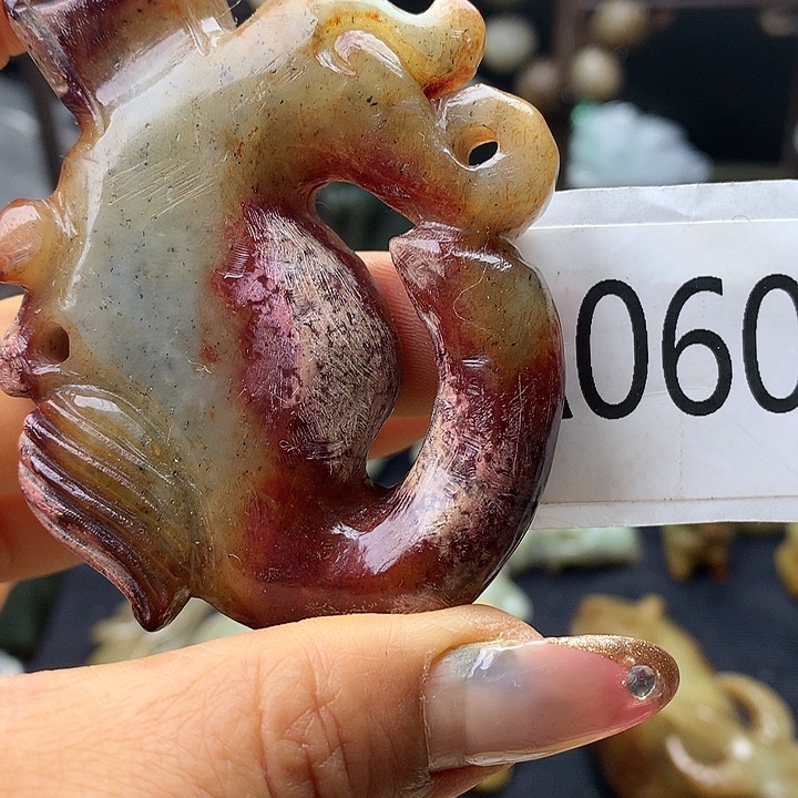 和田玉未镶嵌车挂