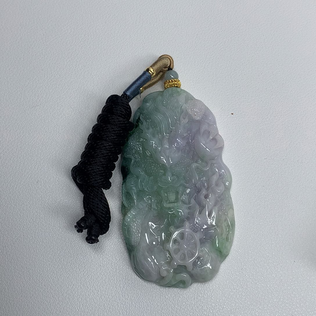 翡翠未镶嵌颈饰翡翠龙牌